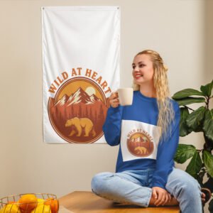 wild at heart vintage unisex sweatshirt – retro nature adventure bear design